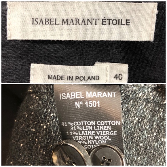 ISABEL MARANT Ito Woven Tweed Cotton Linen Jacket - Picture 8 of 8